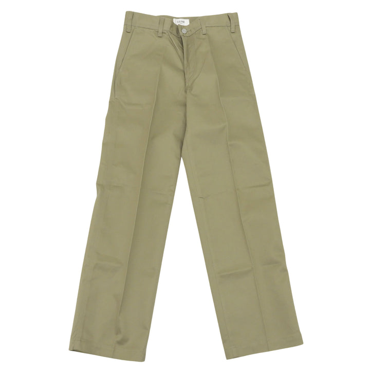 Excellent CELINE Straight-leg chinos beige cotton Women 25 AP157241