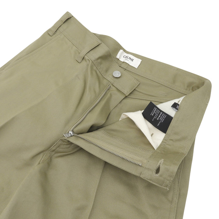 Excellent CELINE Straight-leg chinos beige cotton Women 25 AP157241