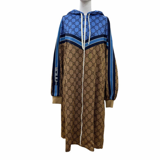 Pristine GUCCI Jacket GG Technical Back Pleated Jersey GG pattern hoodie M