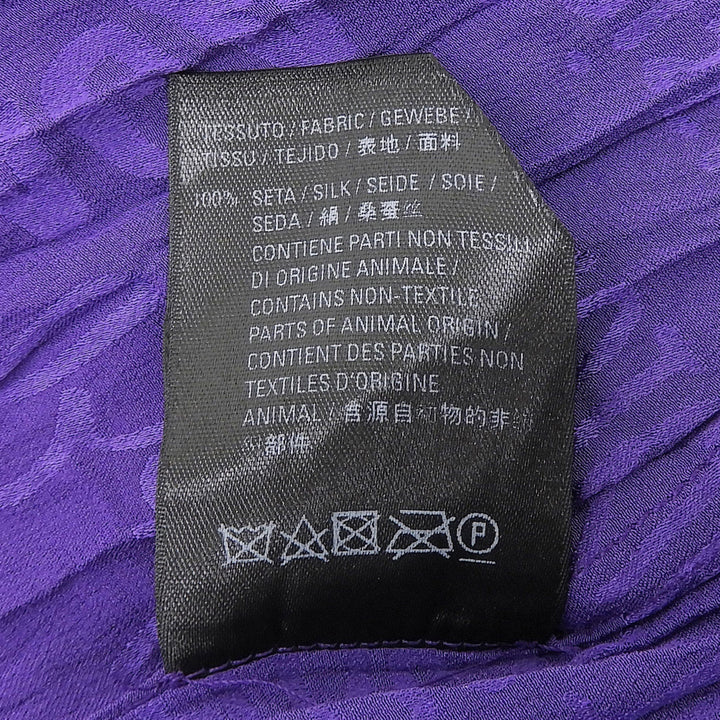 Pristine BALENCIAGA Long sleeve shirt Logo overall pattern silk Women 34 681631