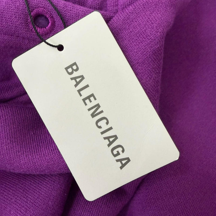 Great BALENCIAGA hoodie Back logo print pullover hoodie purple