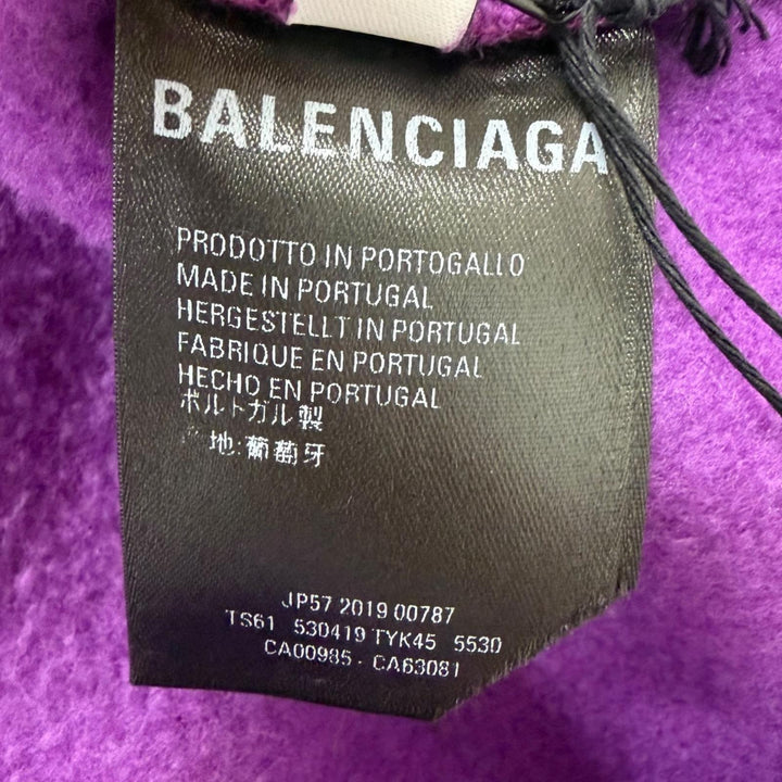 Great BALENCIAGA hoodie Back logo print pullover hoodie purple
