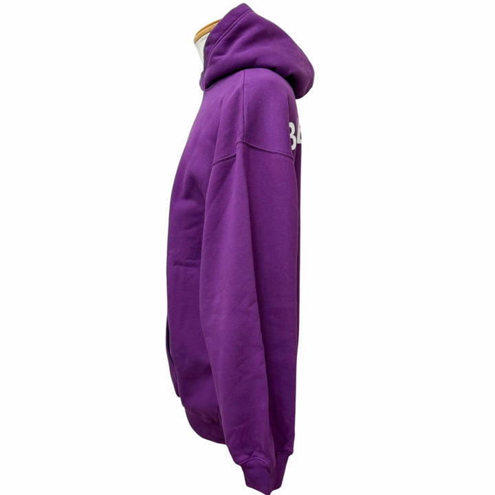 Great BALENCIAGA hoodie Back logo print pullover hoodie purple