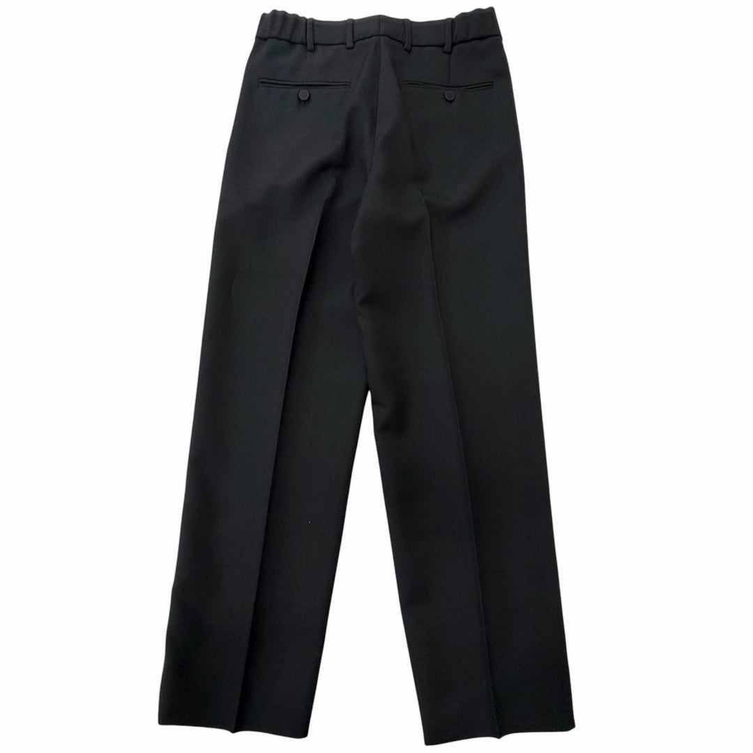Pristine GUCCI Pants Logo embroidered side stripe slacks black