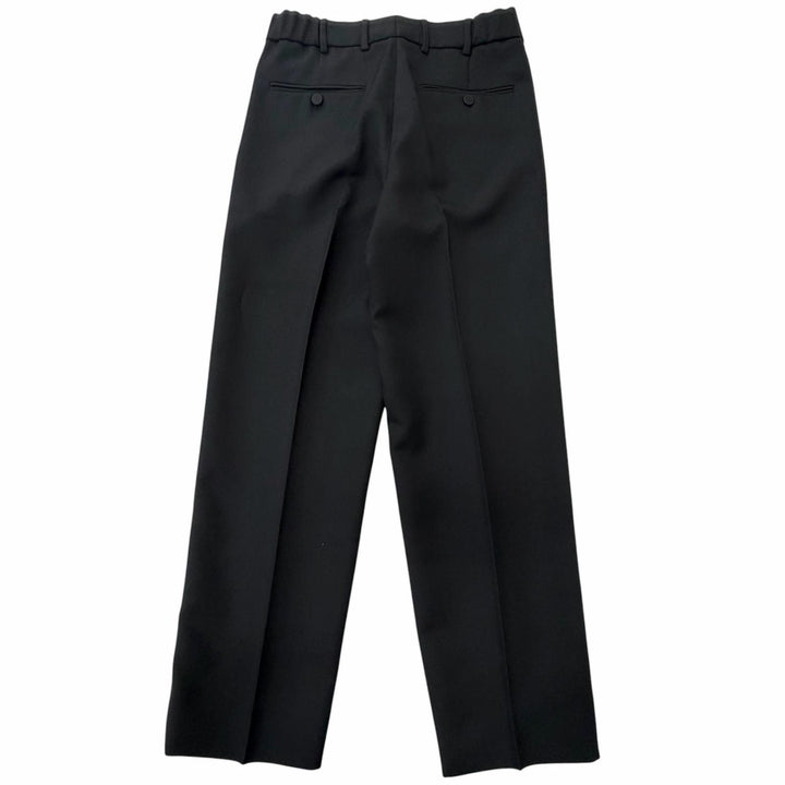 Pristine GUCCI Pants Logo embroidered side stripe slacks black