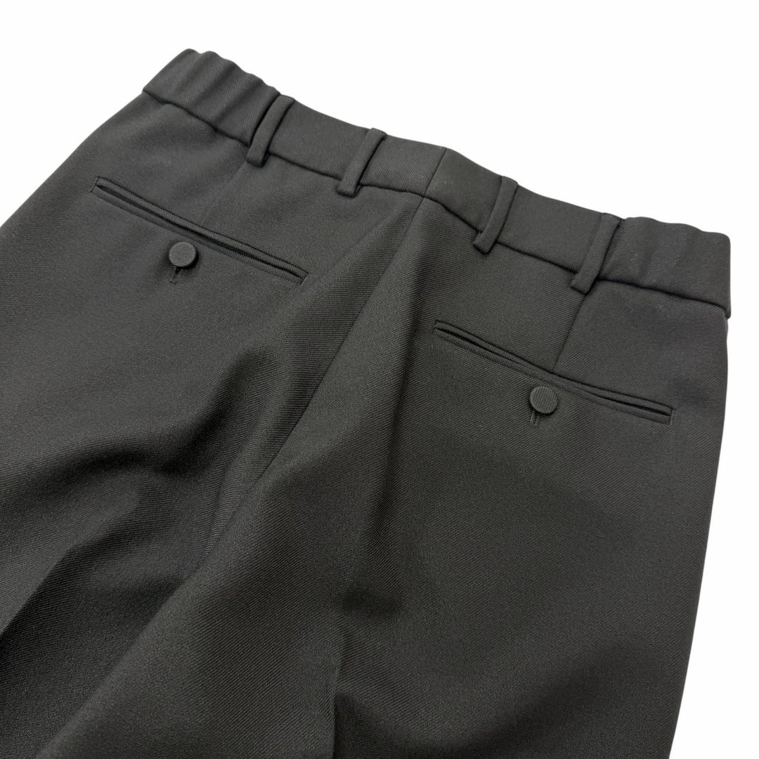 Pristine GUCCI Pants Logo embroidered side stripe slacks black