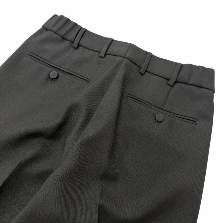 Pristine GUCCI Pants Logo embroidered side stripe slacks black