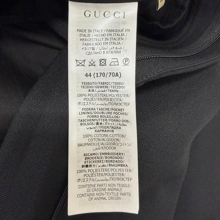 Pristine GUCCI Pants Logo embroidered side stripe slacks black