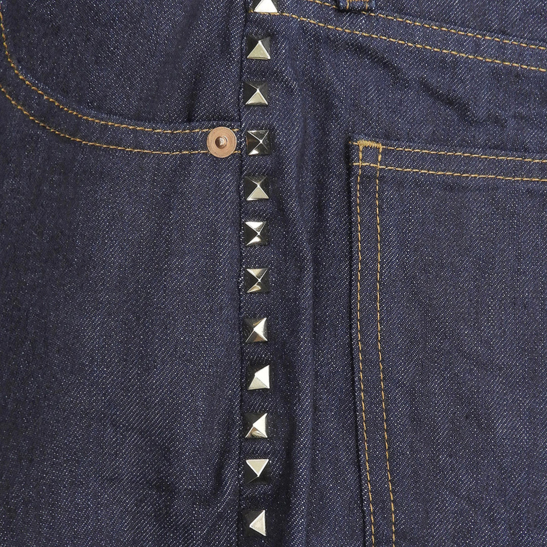 Excellent VALENTINO Denim pants Rock studs Indigo cotton mens 30 LV3DEC7J1VL