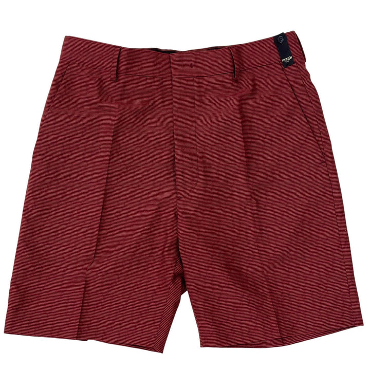 Great FENDI Shorts FF logo Red wool mens 46 FB0521 AKC4