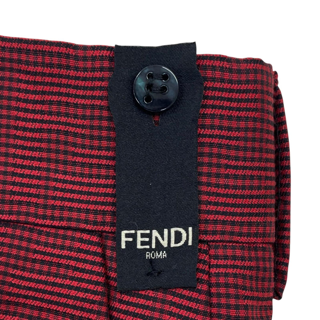 Great FENDI Shorts FF logo Red wool mens 46 FB0521 AKC4