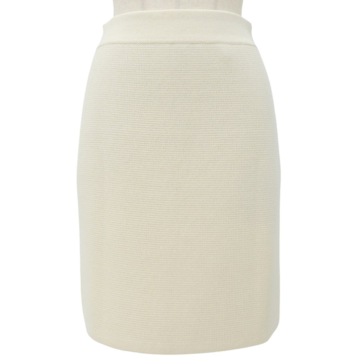 Pristine GUCCI skirt knit tight Ivory wool Women S 726801