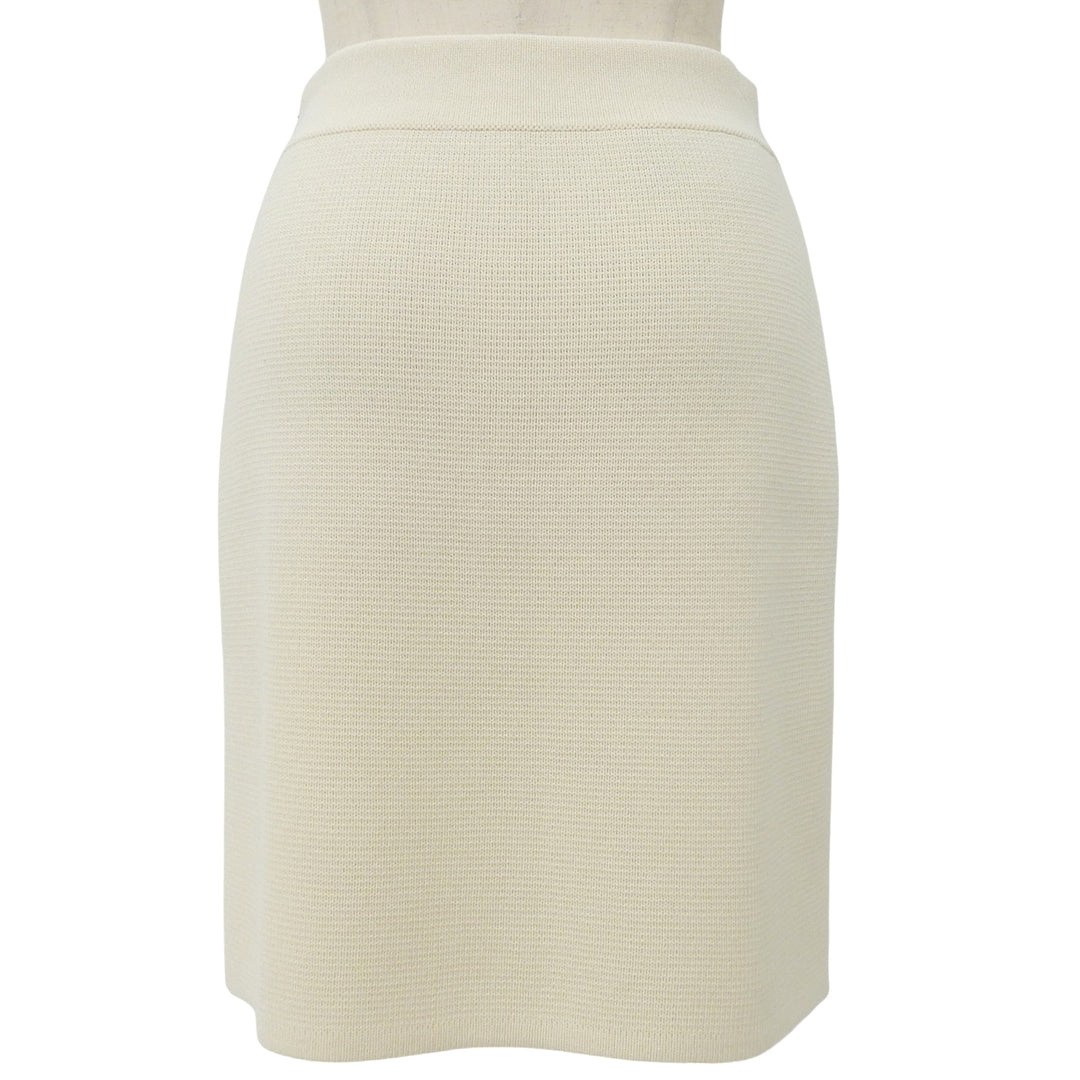 Pristine GUCCI skirt knit tight Ivory wool Women S 726801
