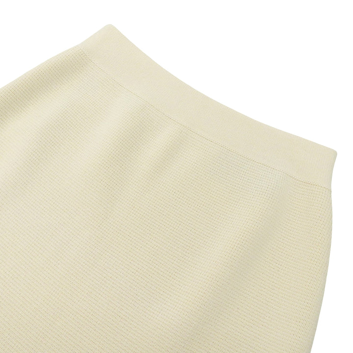 Pristine GUCCI skirt knit tight Ivory wool Women S 726801