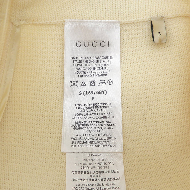 Pristine GUCCI skirt knit tight Ivory wool Women S 726801