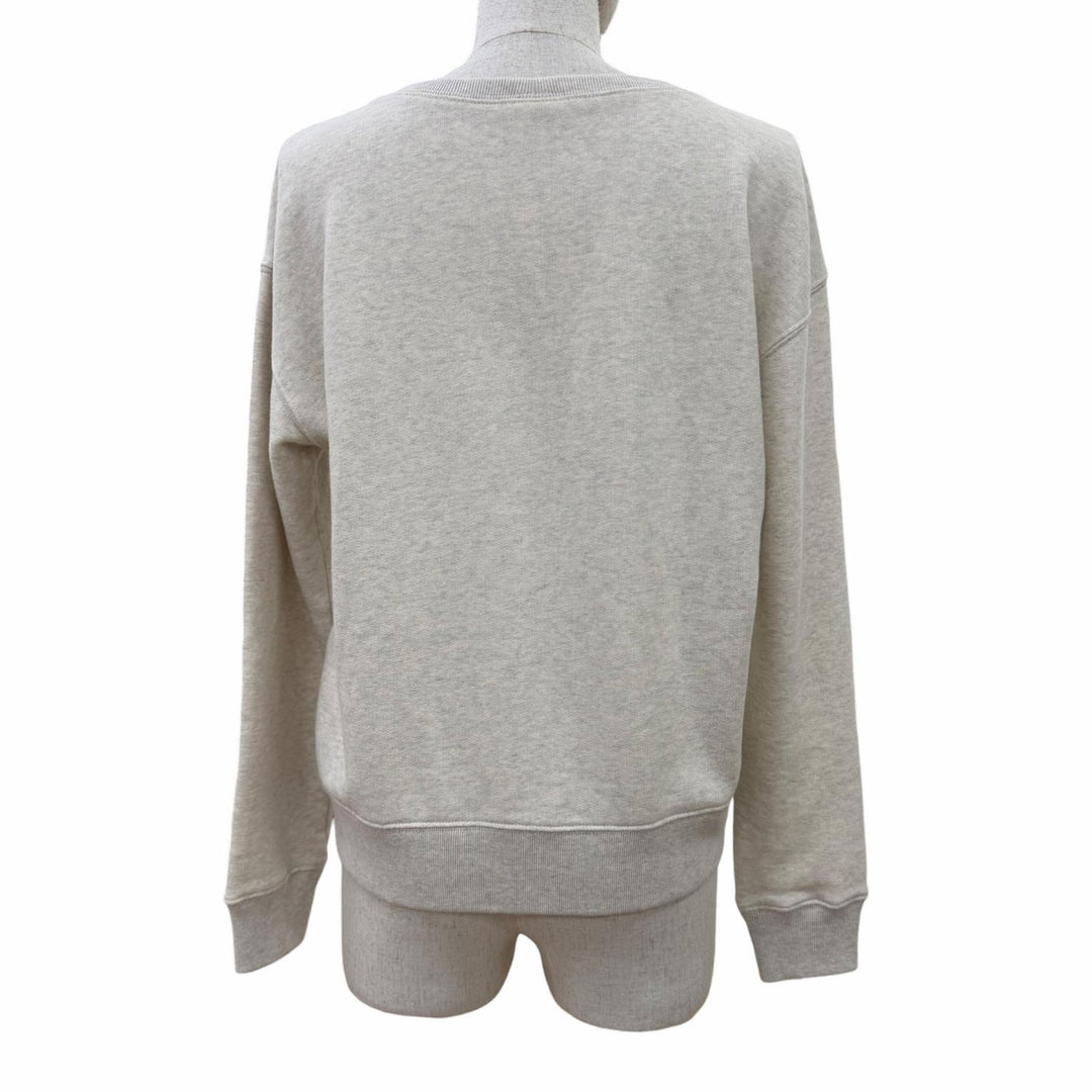 Excellent CELINE sweat Cotton fleece loose fit Light gray Women S 2Y31F765N