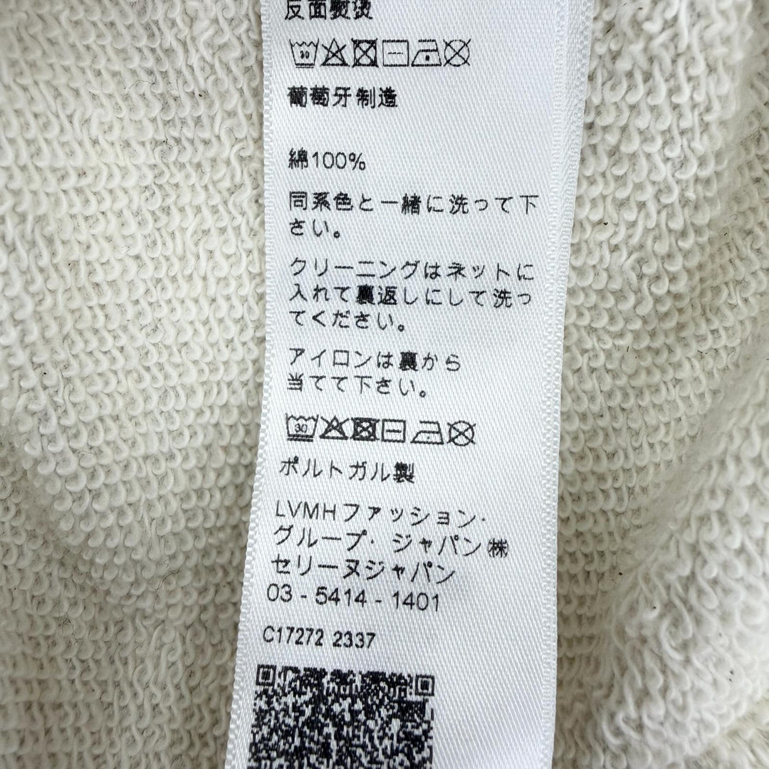 Excellent CELINE sweat Cotton fleece loose fit Light gray Women S 2Y31F765N
