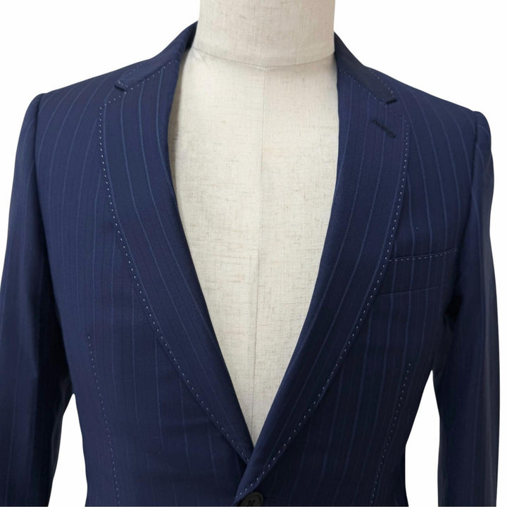 Excellent Paul Smith suit Loro Piana fabric, stripe pattern, single
