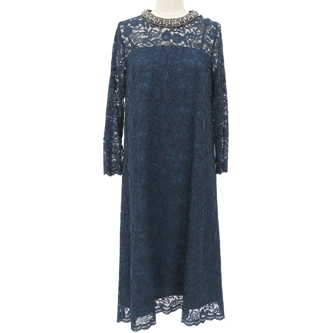 Excellent Diagram one piece All-lace dress with beading Women 38 3803 5071-1