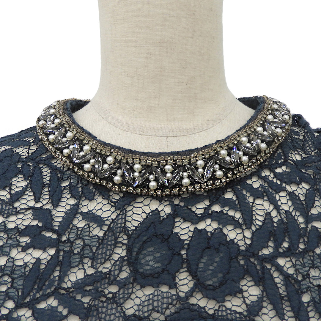 Excellent Diagram one piece All-lace dress with beading Women 38 3803 5071-1