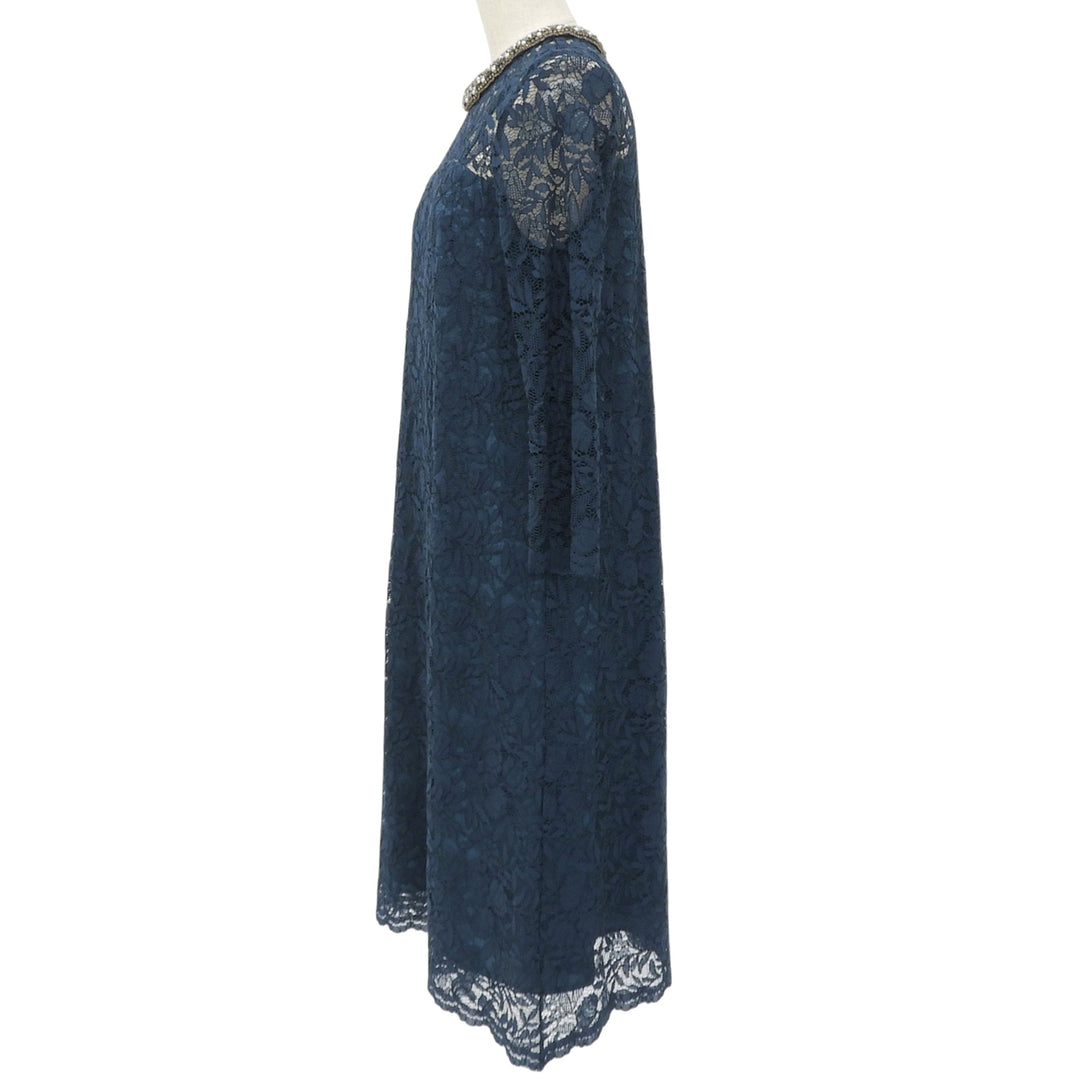 Excellent Diagram one piece All-lace dress with beading Women 38 3803 5071-1