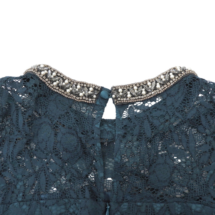 Excellent Diagram one piece All-lace dress with beading Women 38 3803 5071-1