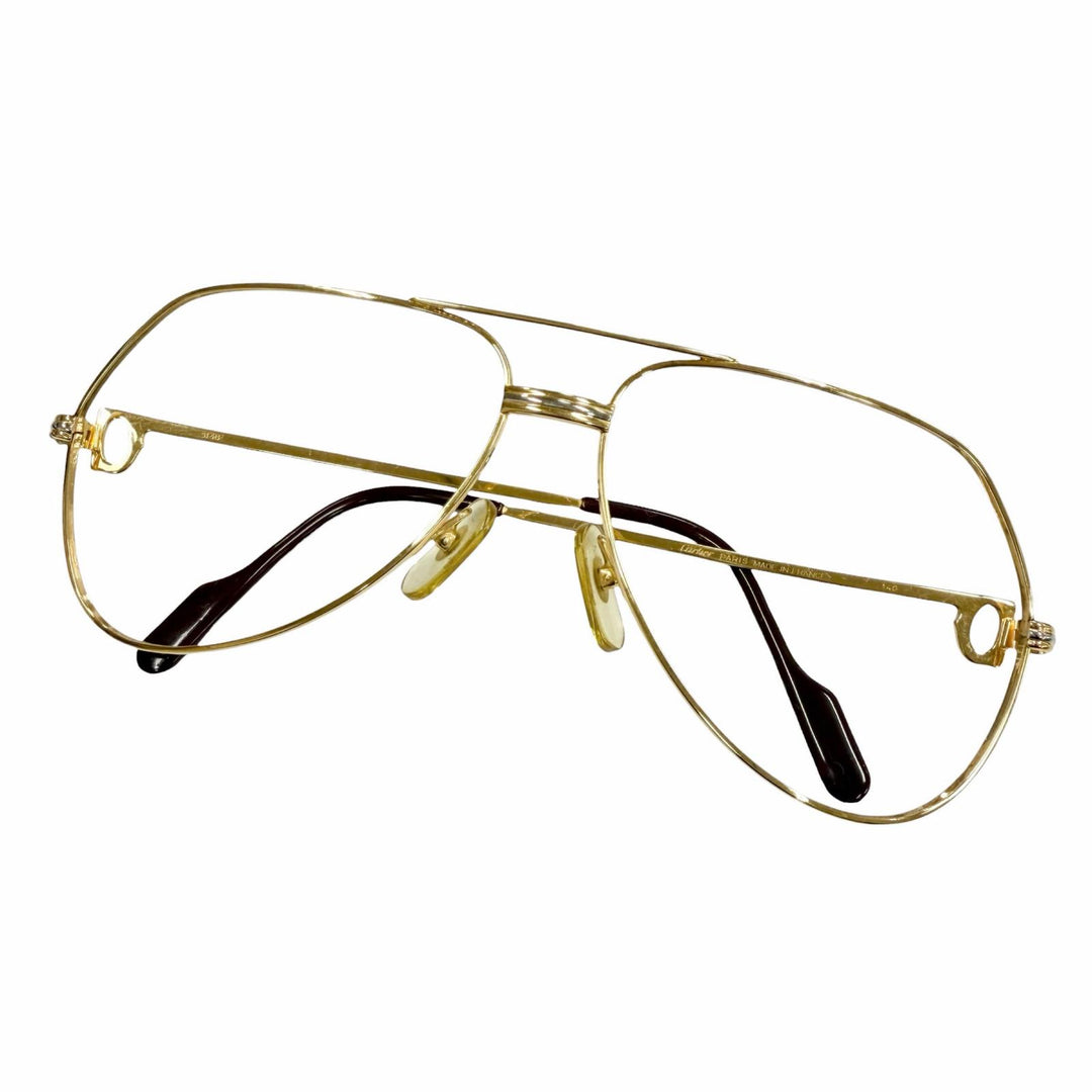 Great Cartier Glasses Trinity Two Bridges gold mens