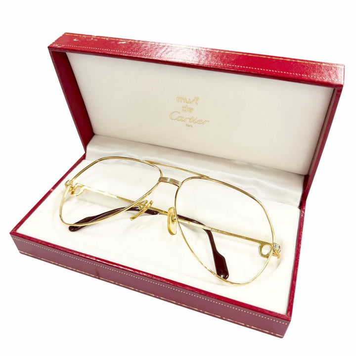 Great Cartier Glasses Trinity Two Bridges gold mens
