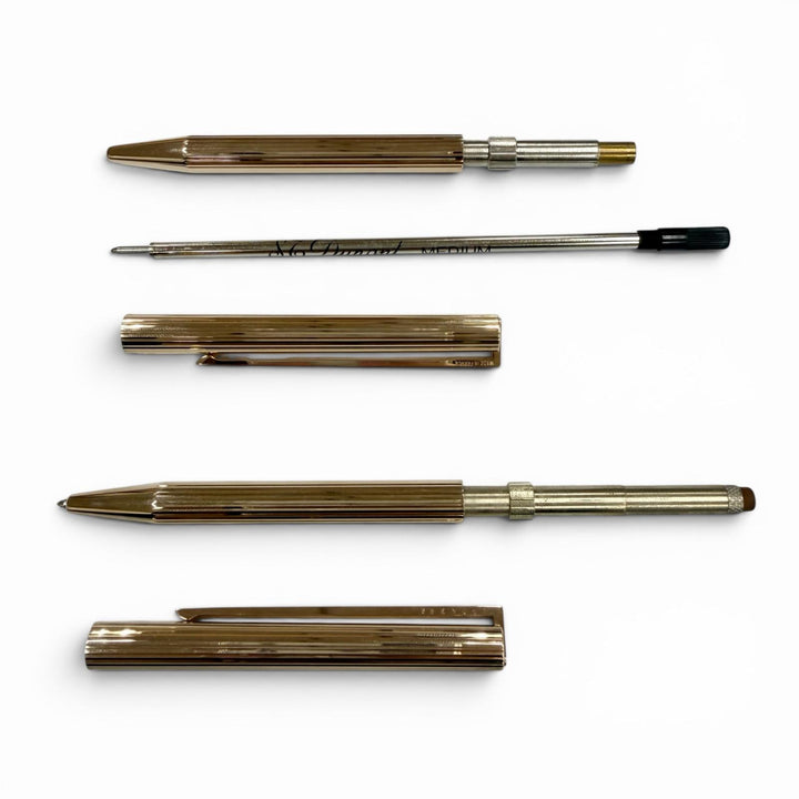 Excellent Dupont Classic Ballpoint pen and mechanical pencil set of 2 gold