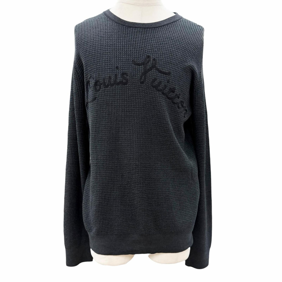 Great LOUIS VUITTON sweater Dark gray wool mens L