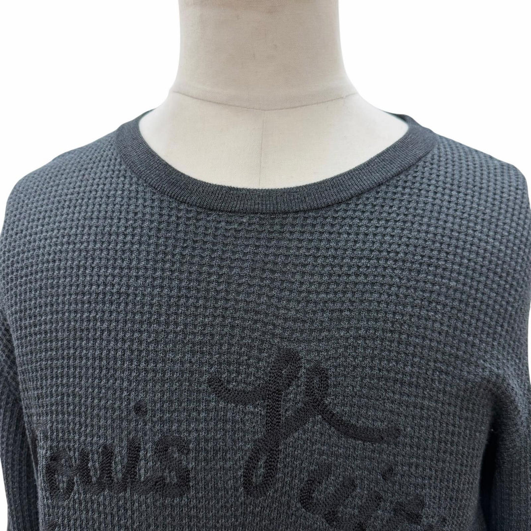 Great LOUIS VUITTON sweater Dark gray wool mens L