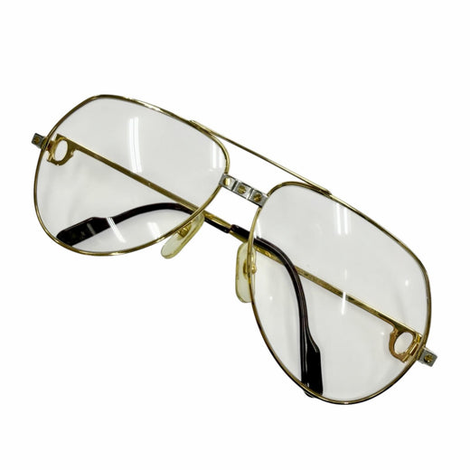 Great Cartier Glasses Two-bridge aviator gold mens