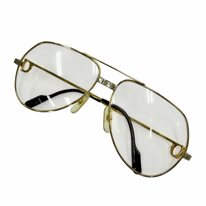Great Cartier Glasses Two-bridge aviator gold mens