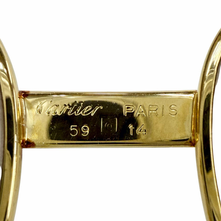 Great Cartier Glasses Two-bridge aviator gold mens