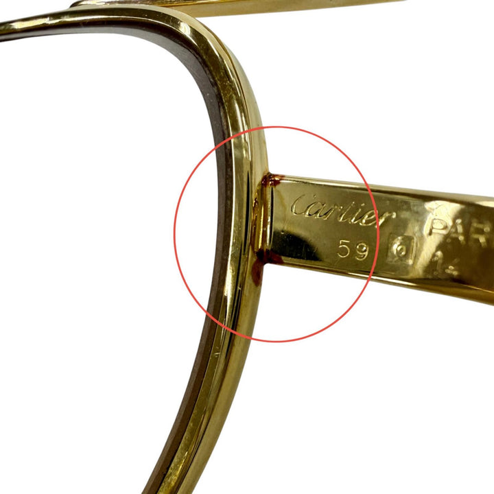 Great Cartier Glasses Two-bridge aviator gold mens