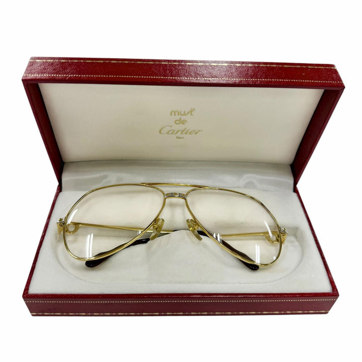 Great Cartier Glasses Two-bridge aviator gold mens