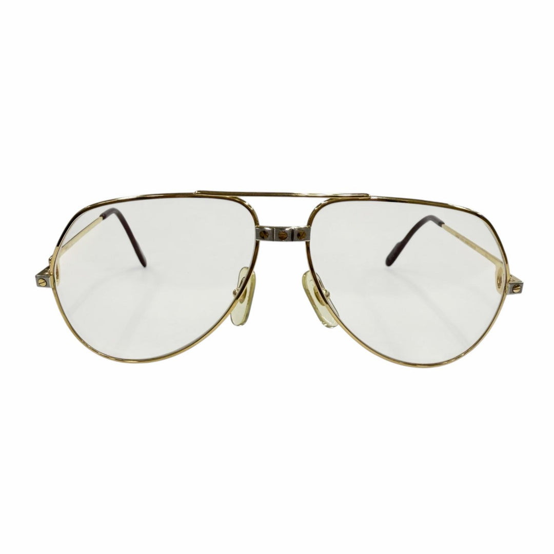 Great Cartier Glasses Two-bridge aviator gold mens