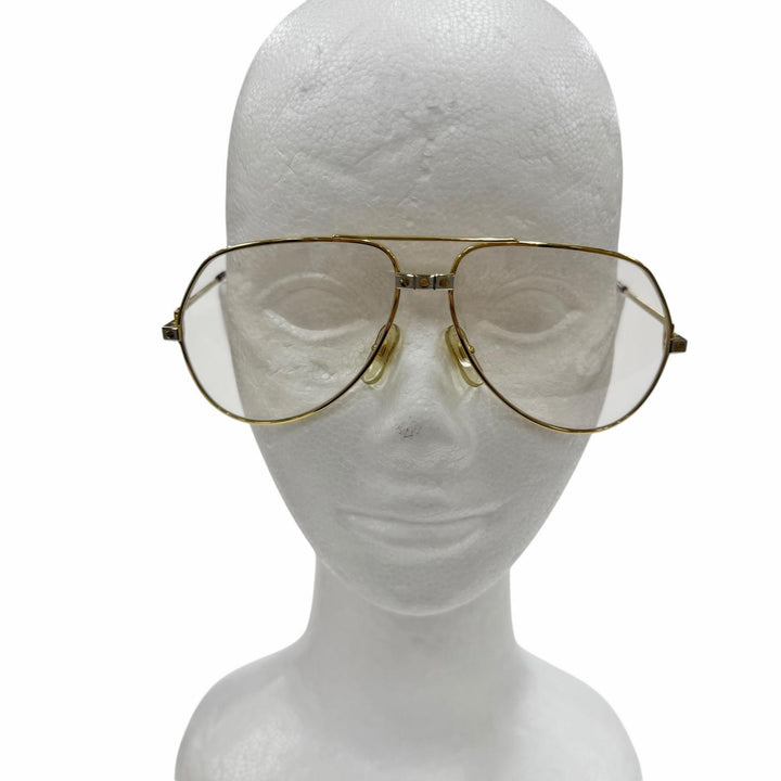 Great Cartier Glasses Two-bridge aviator gold mens