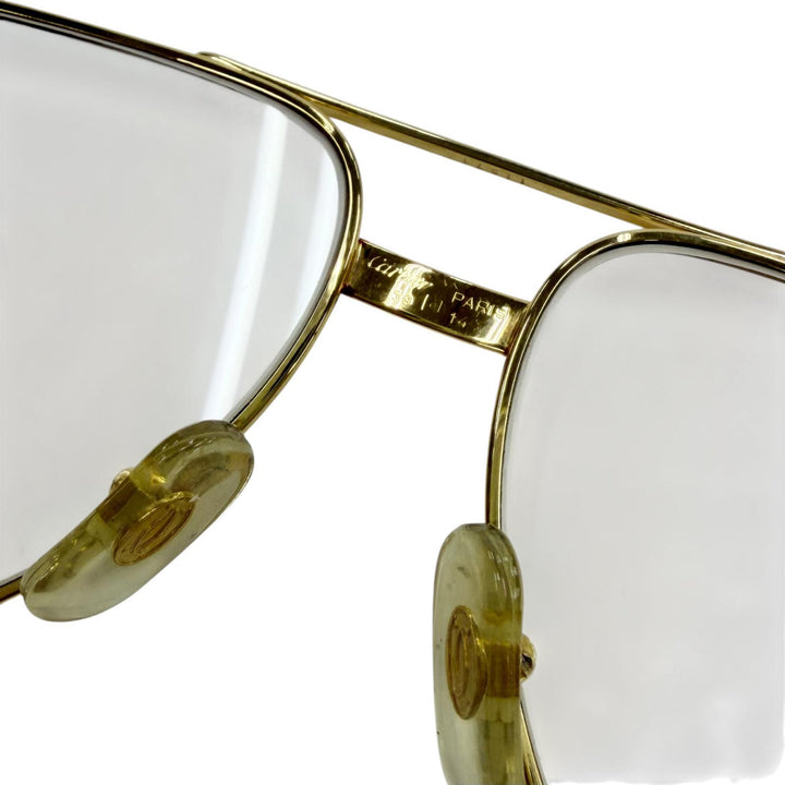 Great Cartier Glasses Two-bridge aviator gold mens