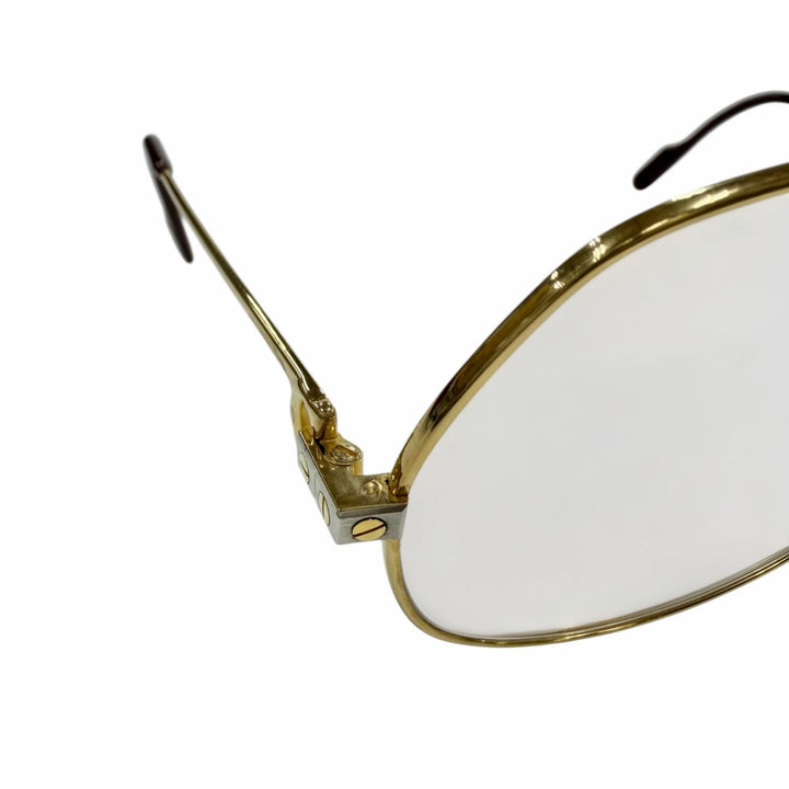 Great Cartier Glasses Two-bridge aviator gold mens