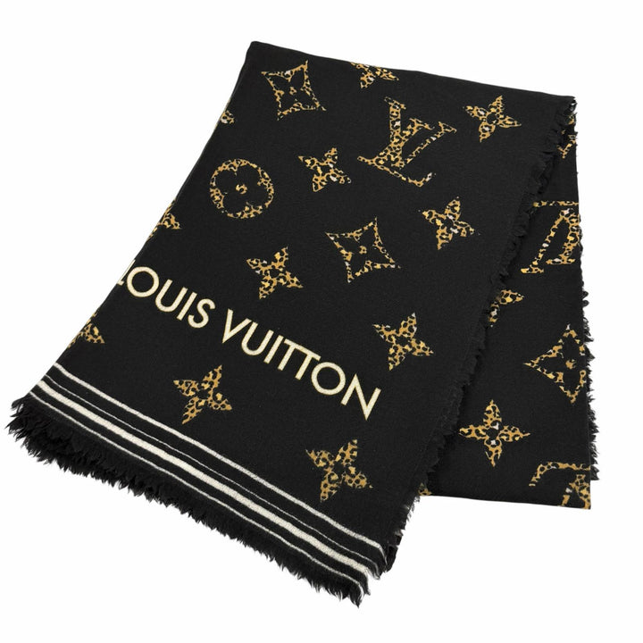 Great LOUIS VUITTON Stall Logo-emblazoned monogram leopard print wool M73644