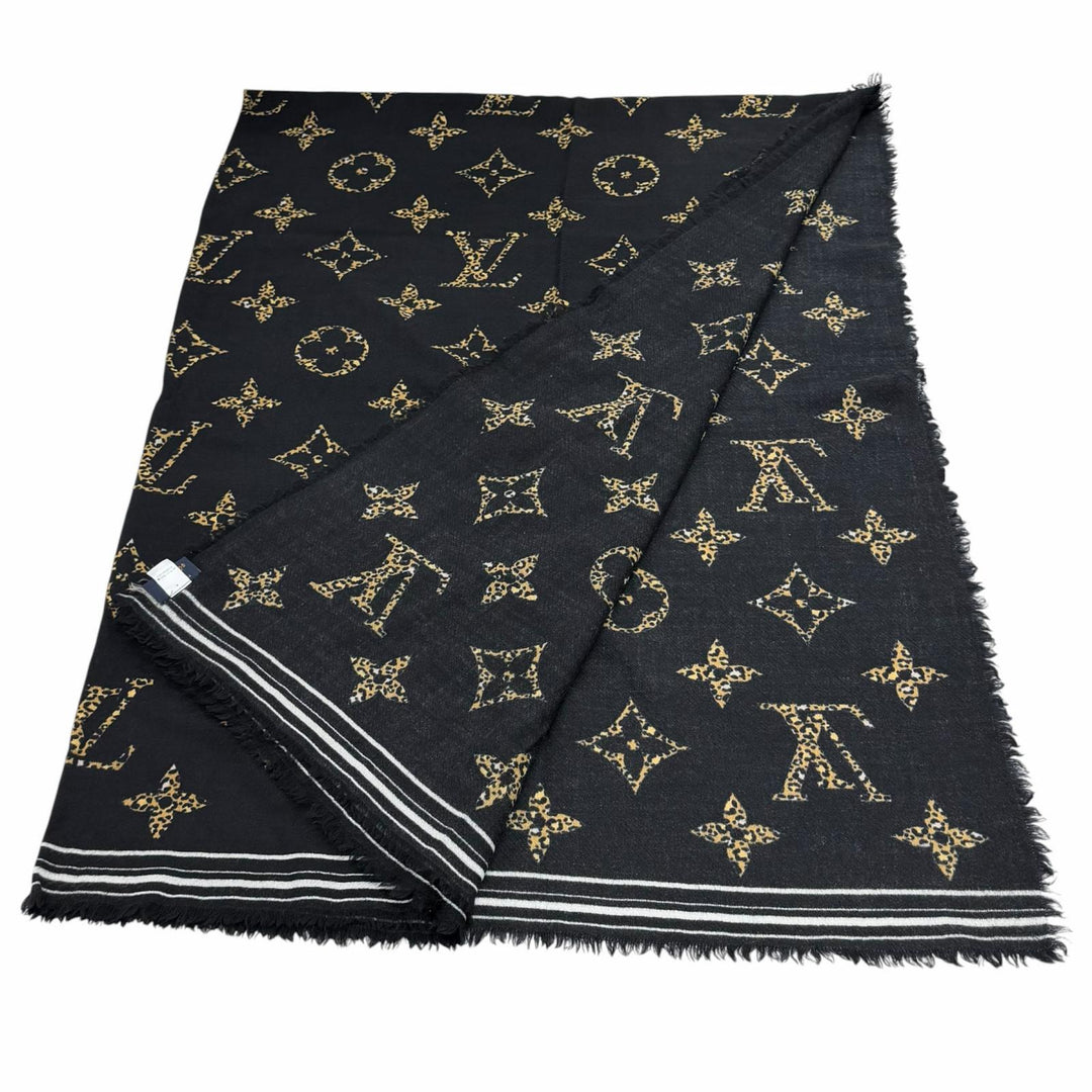 Great LOUIS VUITTON Stall Logo-emblazoned monogram leopard print wool M73644