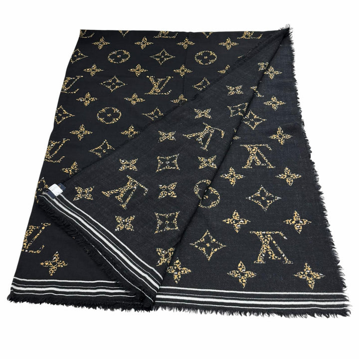 Great LOUIS VUITTON Stall Logo-emblazoned monogram leopard print wool M73644