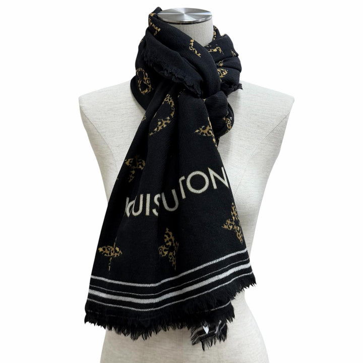 Great LOUIS VUITTON Stall Logo-emblazoned monogram leopard print wool M73644