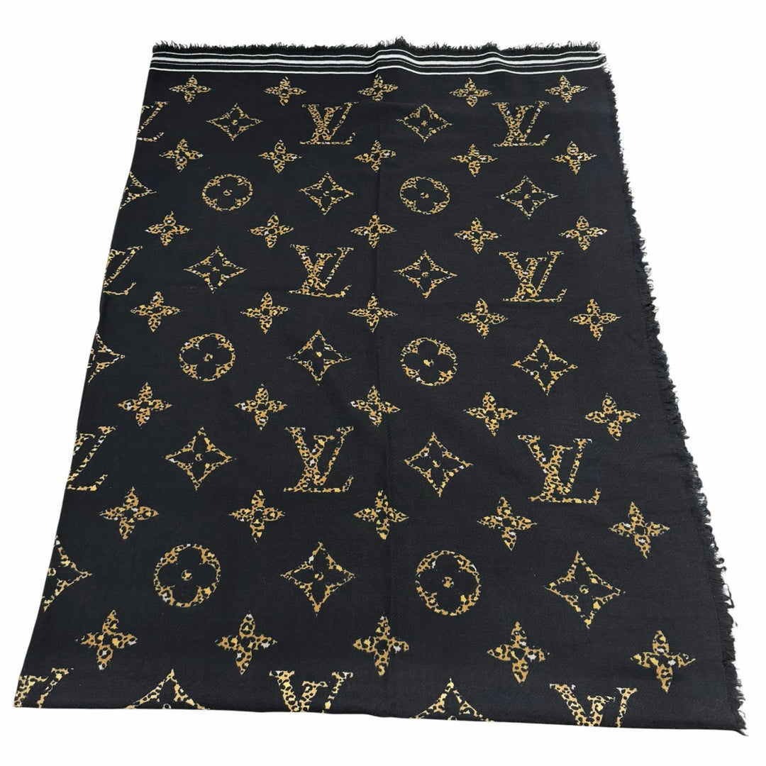 Great LOUIS VUITTON Stall Logo-emblazoned monogram leopard print wool M73644