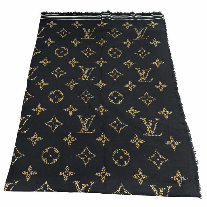 Great LOUIS VUITTON Stall Logo-emblazoned monogram leopard print wool M73644
