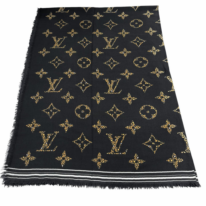 Great LOUIS VUITTON Stall Logo-emblazoned monogram leopard print wool M73644
