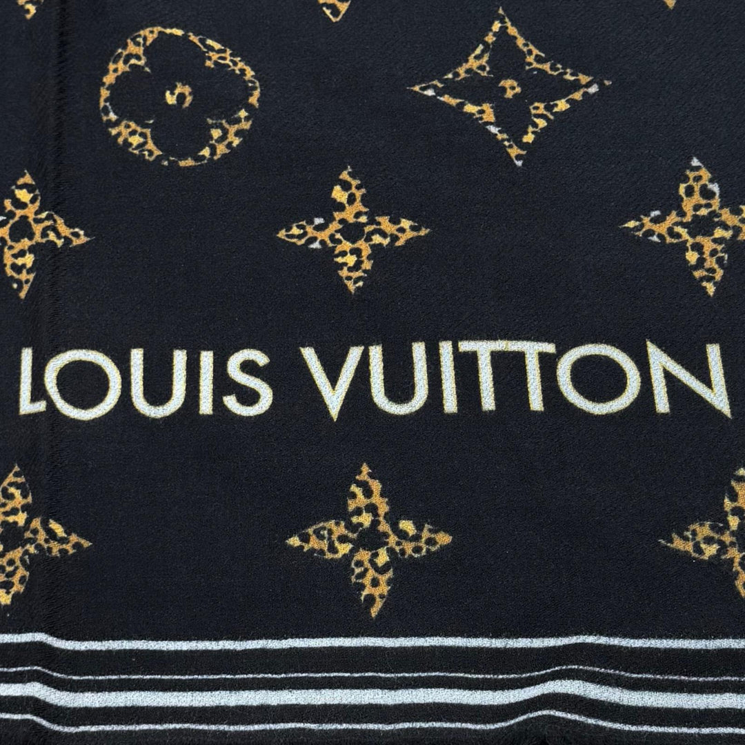 Great LOUIS VUITTON Stall Logo-emblazoned monogram leopard print wool M73644