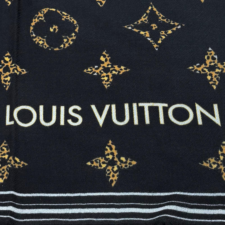 Great LOUIS VUITTON Stall Logo-emblazoned monogram leopard print wool M73644
