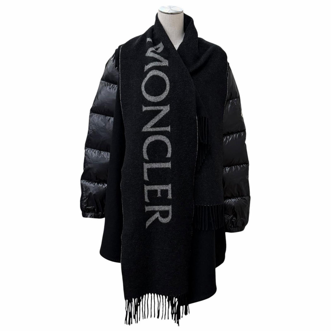 Great MONCLER poncho MANTELLA black Nylon Women S